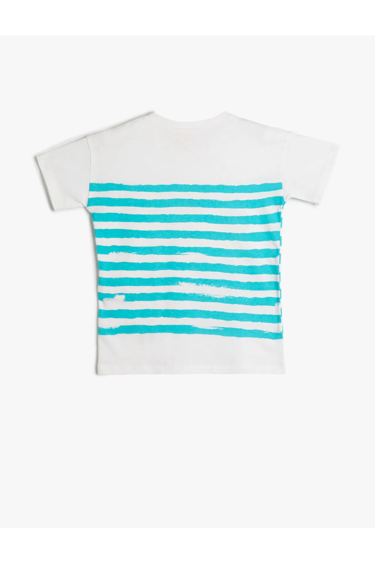 Koton  T-Shirt Kurzarm Rundhals Fisch bedruckt Baumwolle