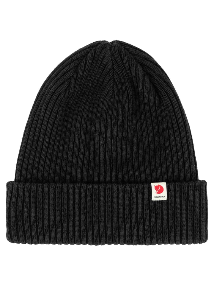 FJÄLLRÄVEN Rib Hat - Mütze (black) in schwarz günstig kaufen onesize