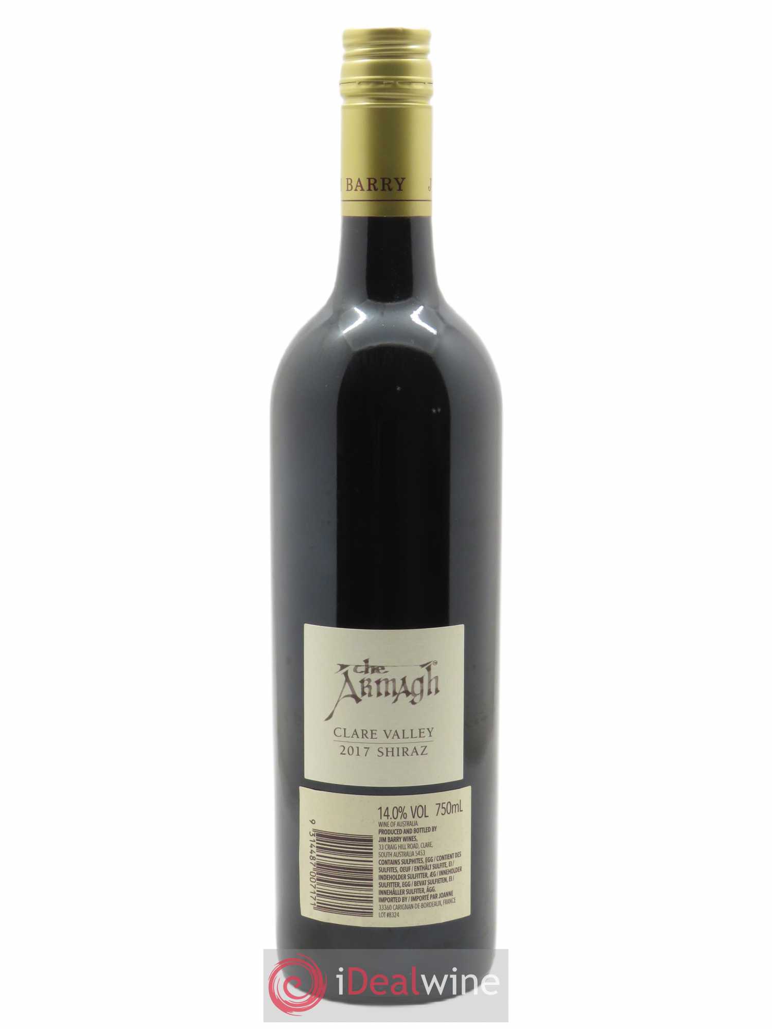 Clare Valley Jim Barry The Armagh Shiraz Jim Barry  2017 - Lot de 1 Bouteille