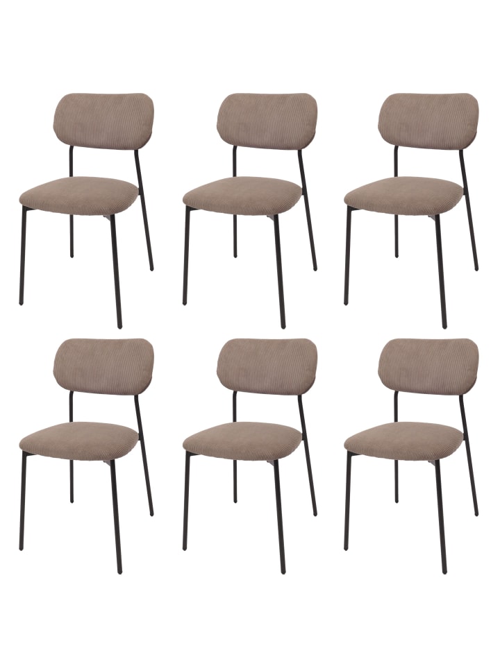 MCW 6er-Set Esszimmerstuhl O26, Taupe günstig kaufen onesize