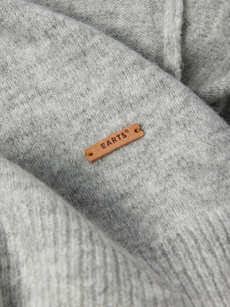 Schal mit Label-Detail Modell 'Witzia' in silber meliert
