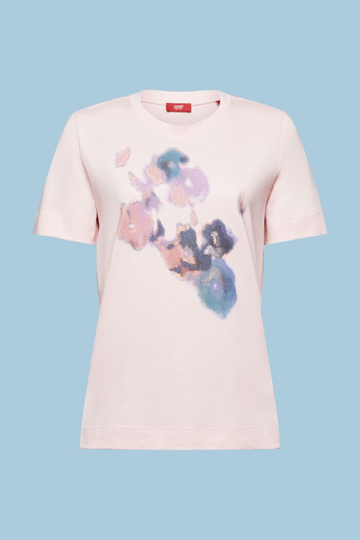 Jersey-T-Shirt mit Print vorne