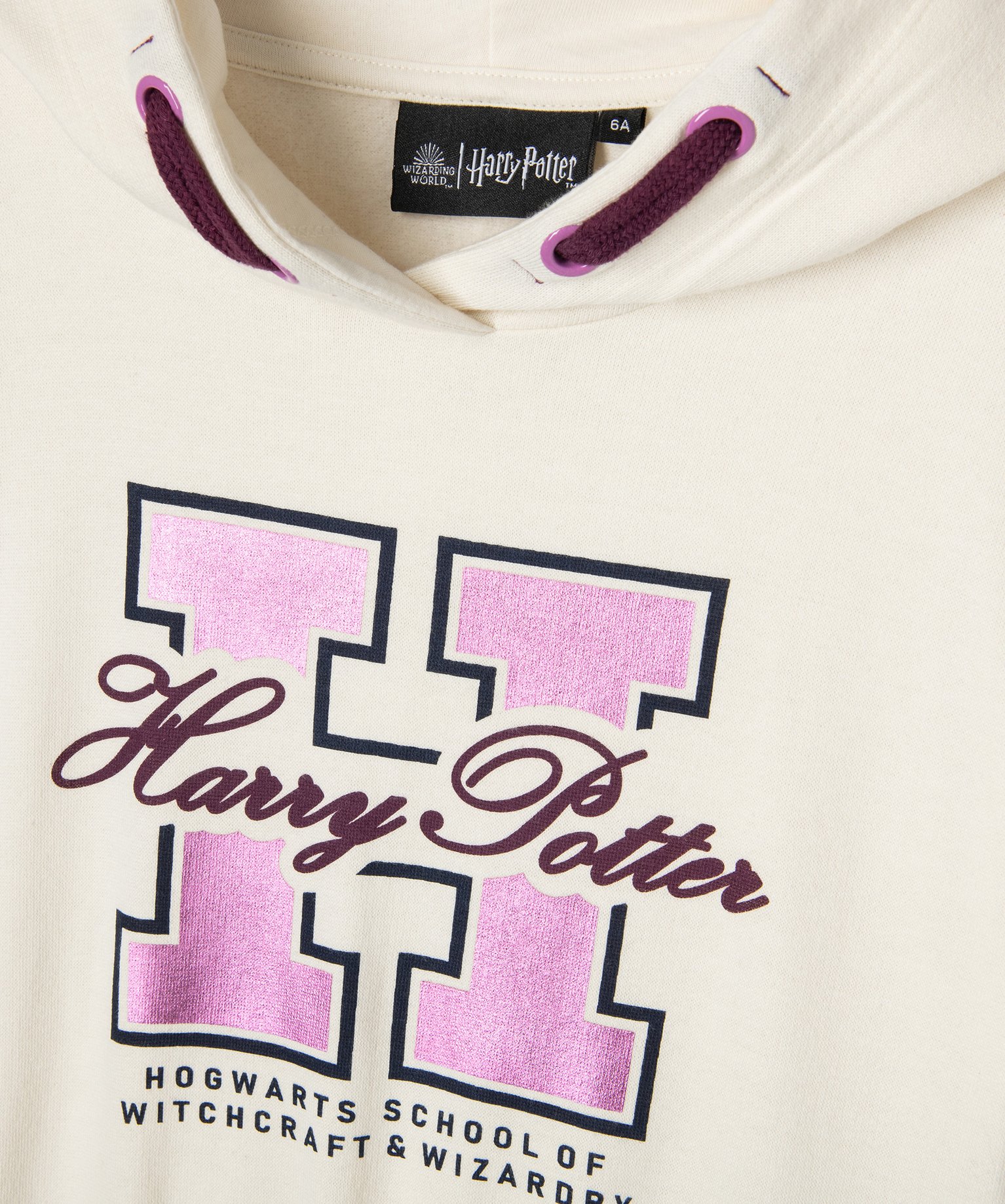 Sweat à capuche fille avec détails pailletés - Harry Potter rose | GEMO