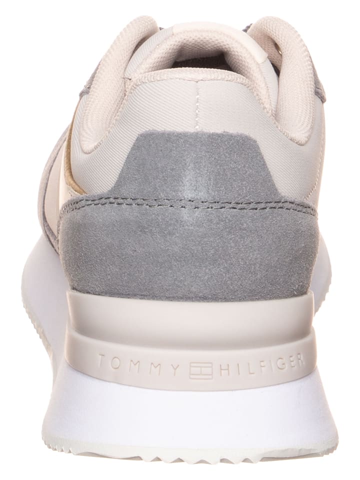 Tommy Hilfiger Shoes Leder-Sneakers in Grau/ Rosa günstig kaufen 39