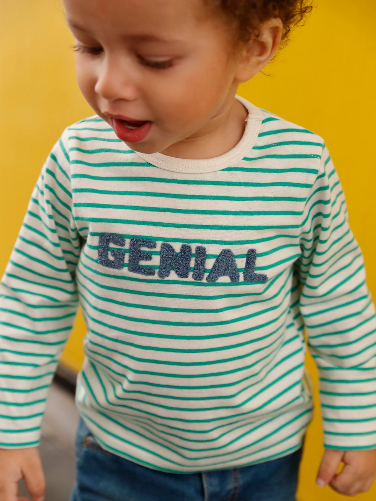 Vertbaudet Jungen Shirt mit Schriftzug - grün