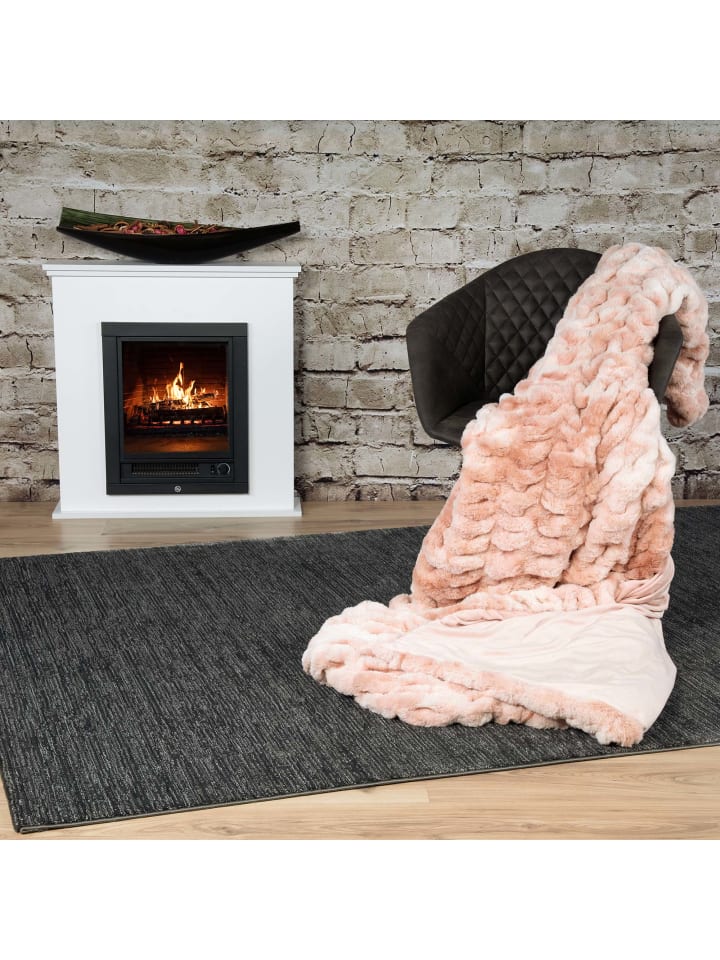 GMD Living Edle Wohndecke LUXURY in Farbe Pink (rosa) günstig kaufen 150 x 200 cm
