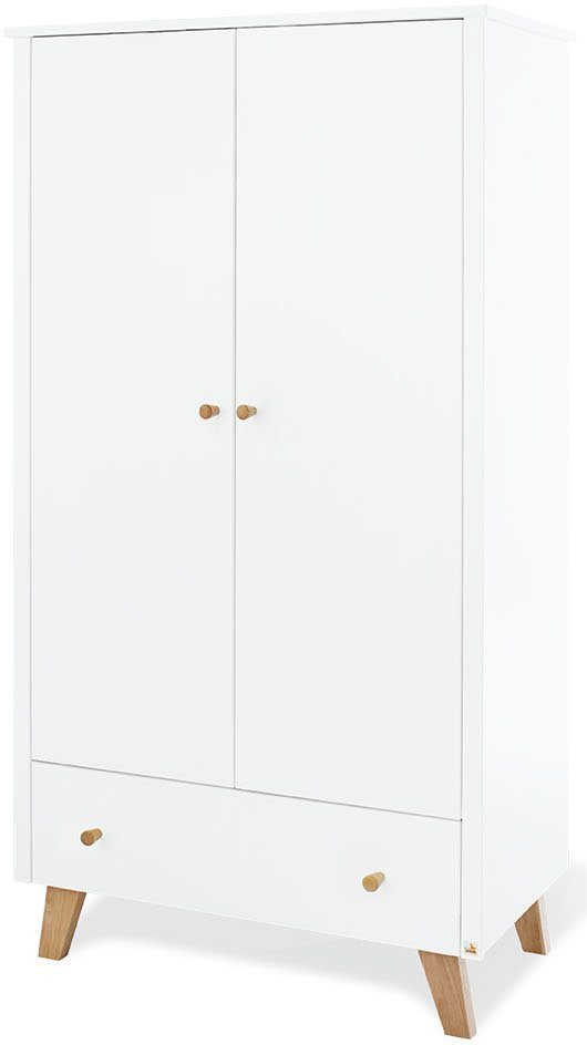 Pinolino® Babyzimmer-Komplettset Hilda & Pan, (Set, 3-St., Hausbett, Wickelkommode, Kleiderschrank), breit; mit Hausbett, Wickelkommode & 2-trg. Kleiderschrank