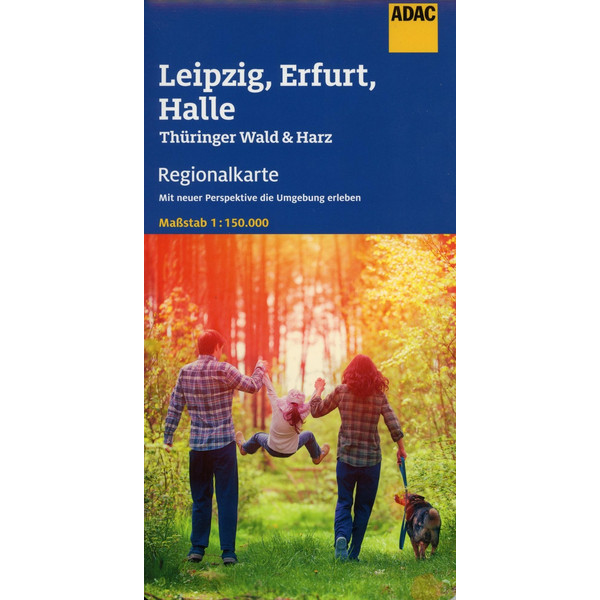 ADAC Regionalkarte Blatt 9 Leipzig, Erfurt, Halle  1:150 000 - Straßenkarte
