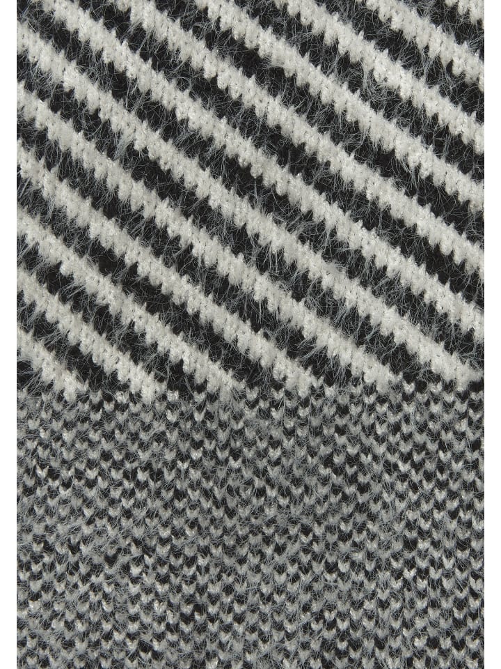 LASCANA Longstrickjacke in creme-schwarz günstig kaufen