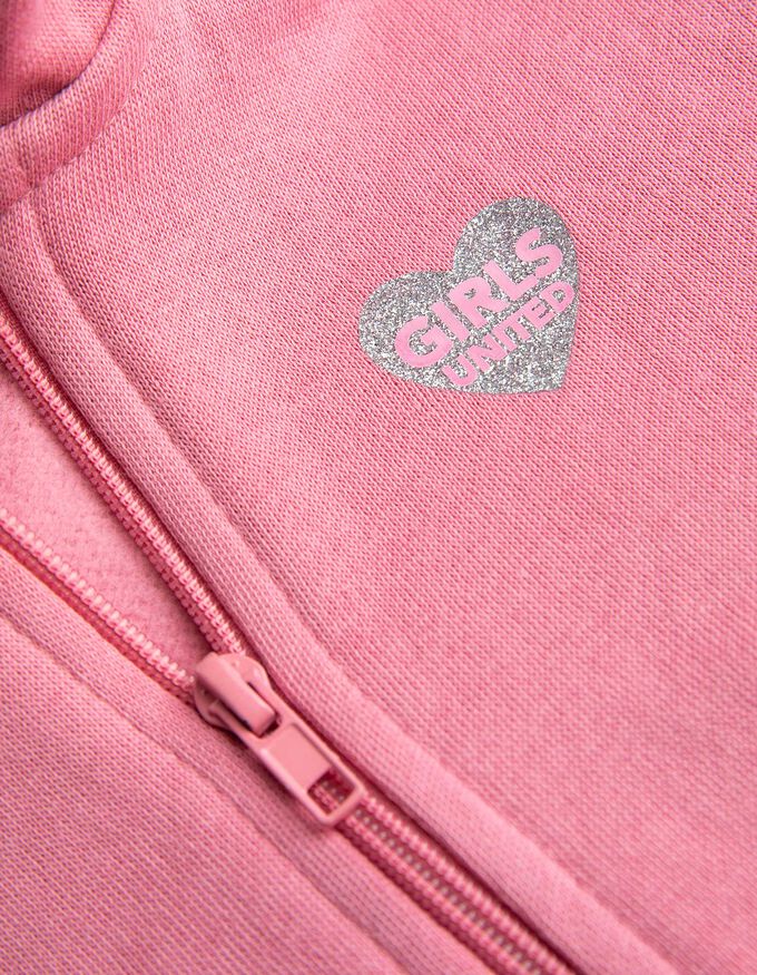 Sweatjacke - Glitzerprint