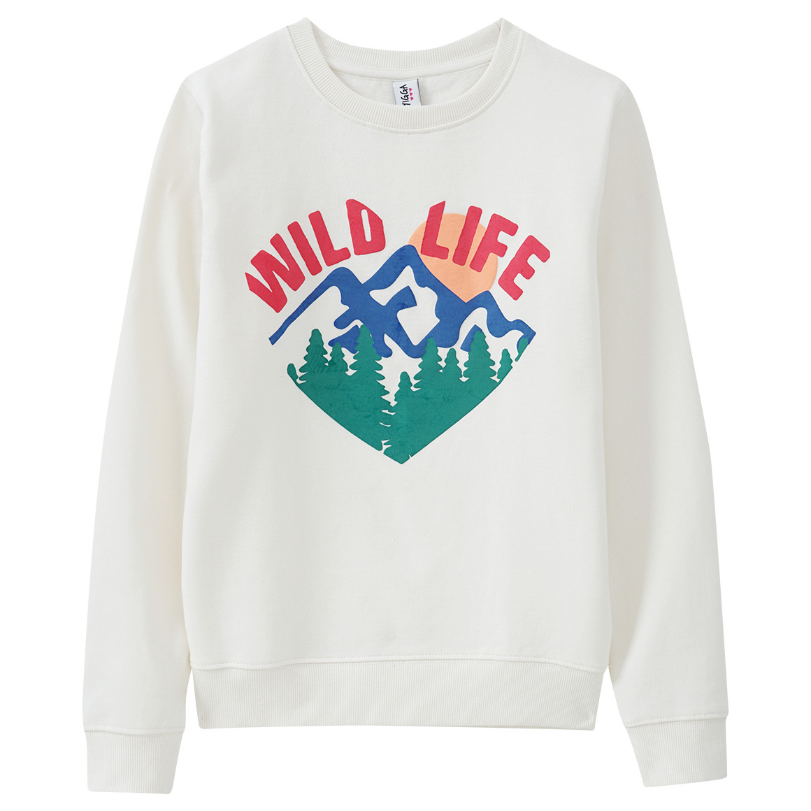 Mädchen Sweatshirt mit Wald-Print