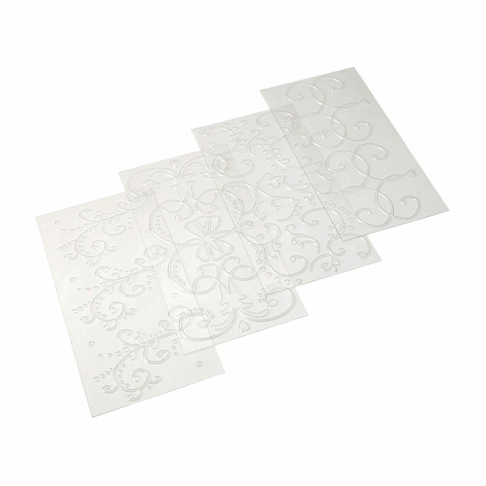 STÄDTER Modellierwerkzeug Struktur- und Prägematte Ornament 4-tlg