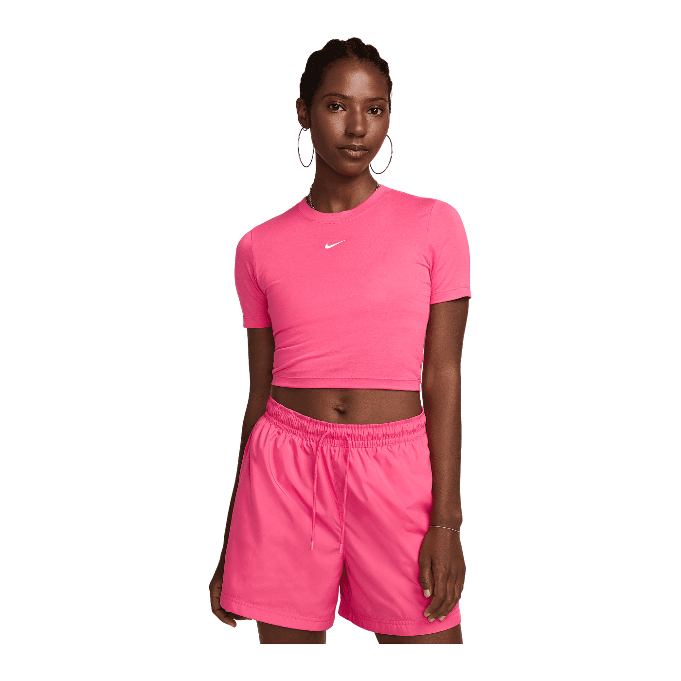 Nike Essential SLM Crop T-Shirt Damen Pink F629