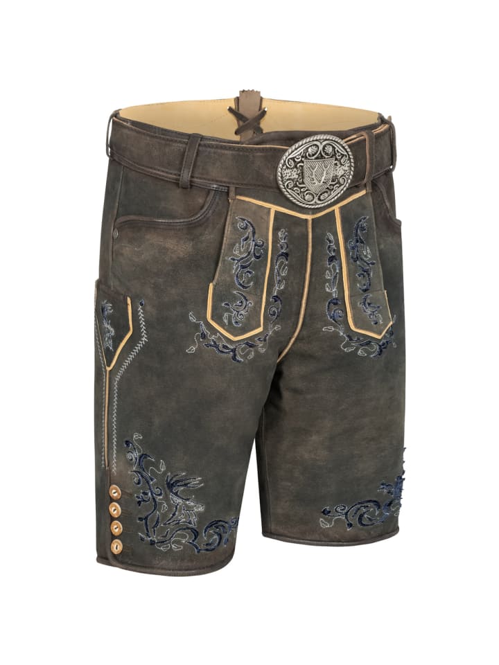 KRÜGER Lederhose Ismael in grau günstig kaufen