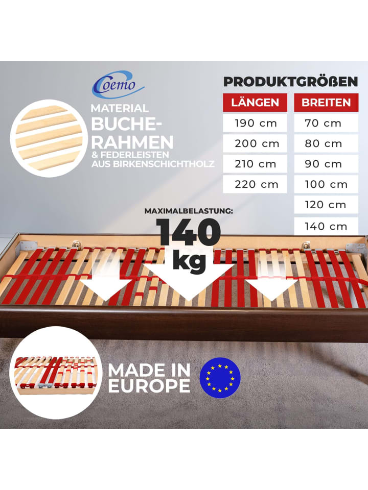 Coemo Lattenrost RUBY in Natur günstig kaufen