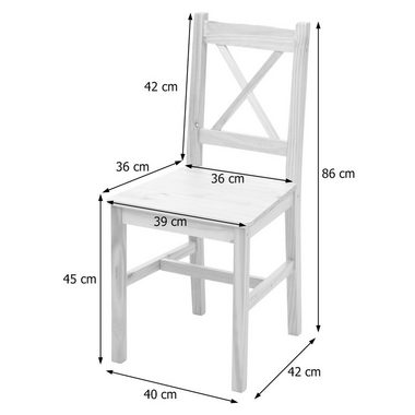 MCW Esszimmerstuhl MCW-F77-E (Set, 2 St), 2er-Set, Stabile Konstruktion, Landhausstil