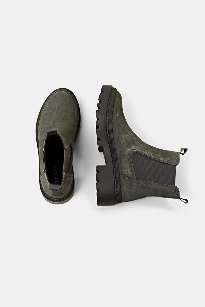 Boots aus echtem Veloursleder