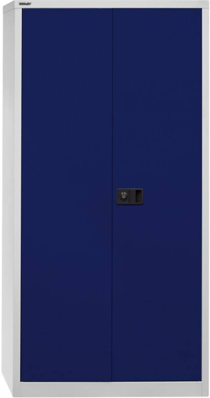 Bisley Flügeltürenschrank Universal Lichtgrau, Oxfordblau 914 x 400 x 1.806 mm