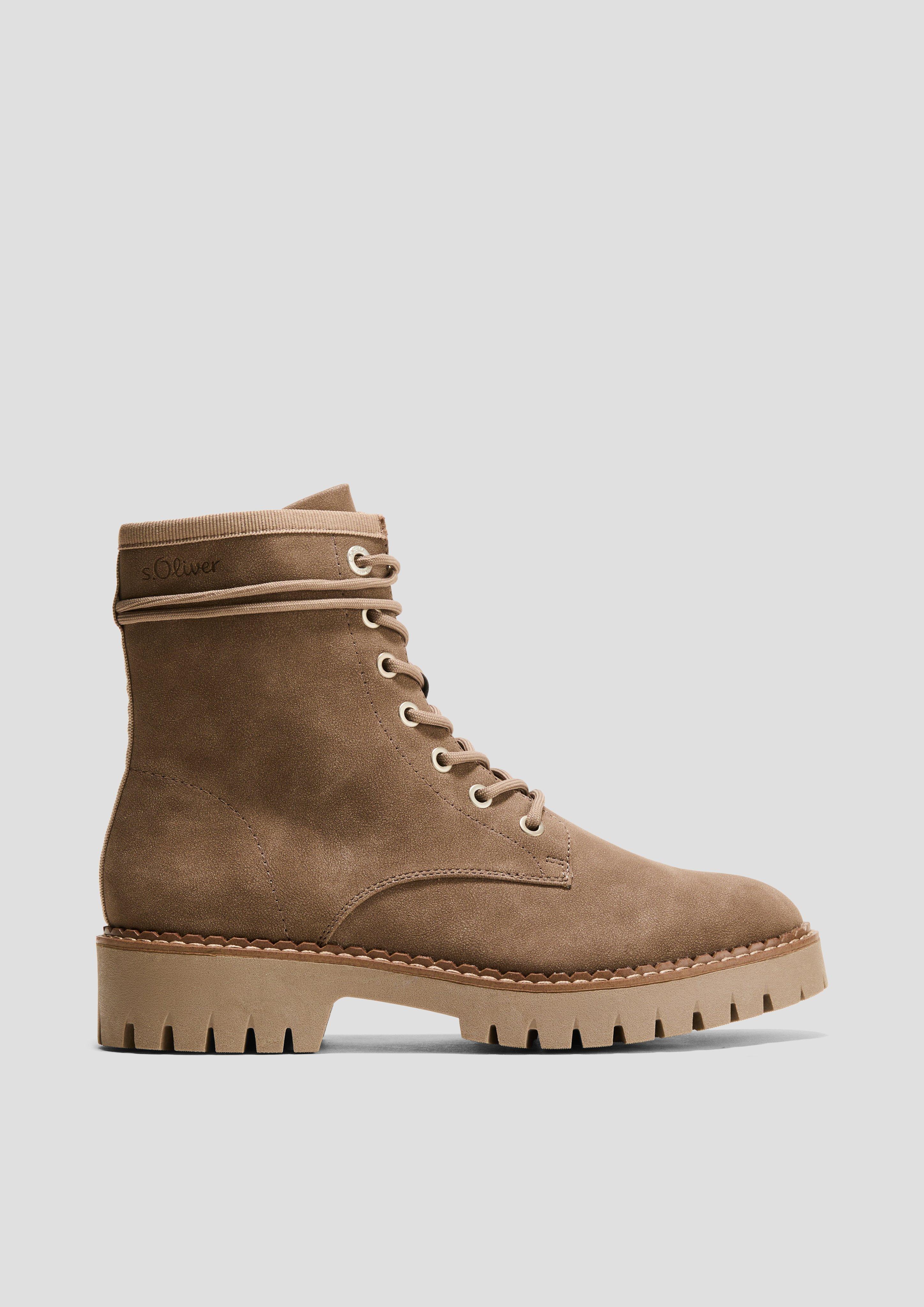 Schnürstiefel in Leder-Optik  6008284-341