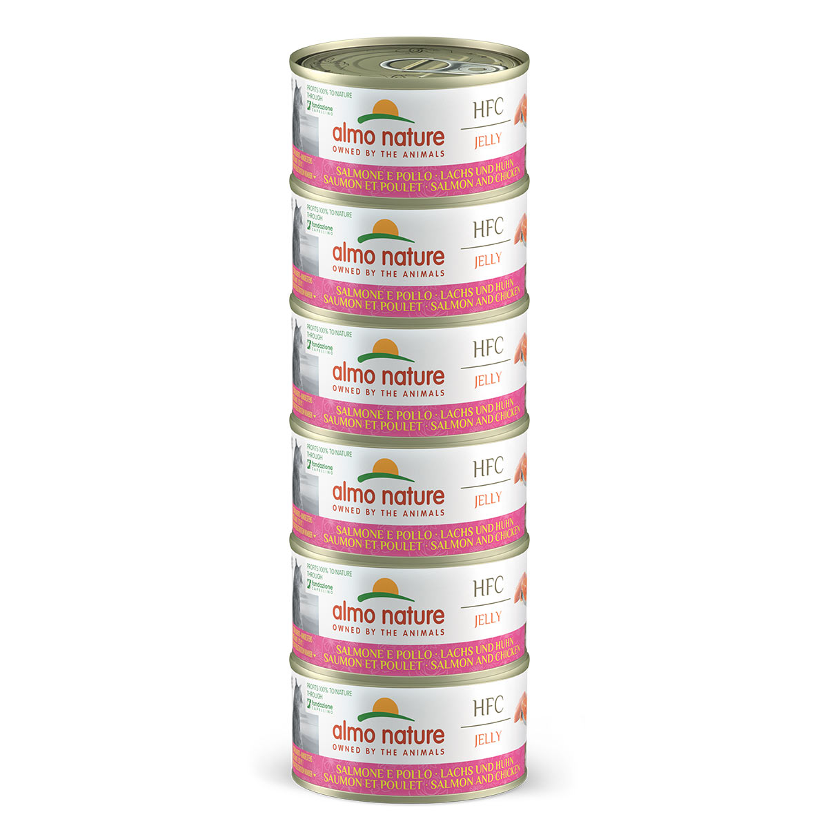 Almo Nature HFC Jelly Megapack Lachs & Huhn 6x70g bei ZooRoyal