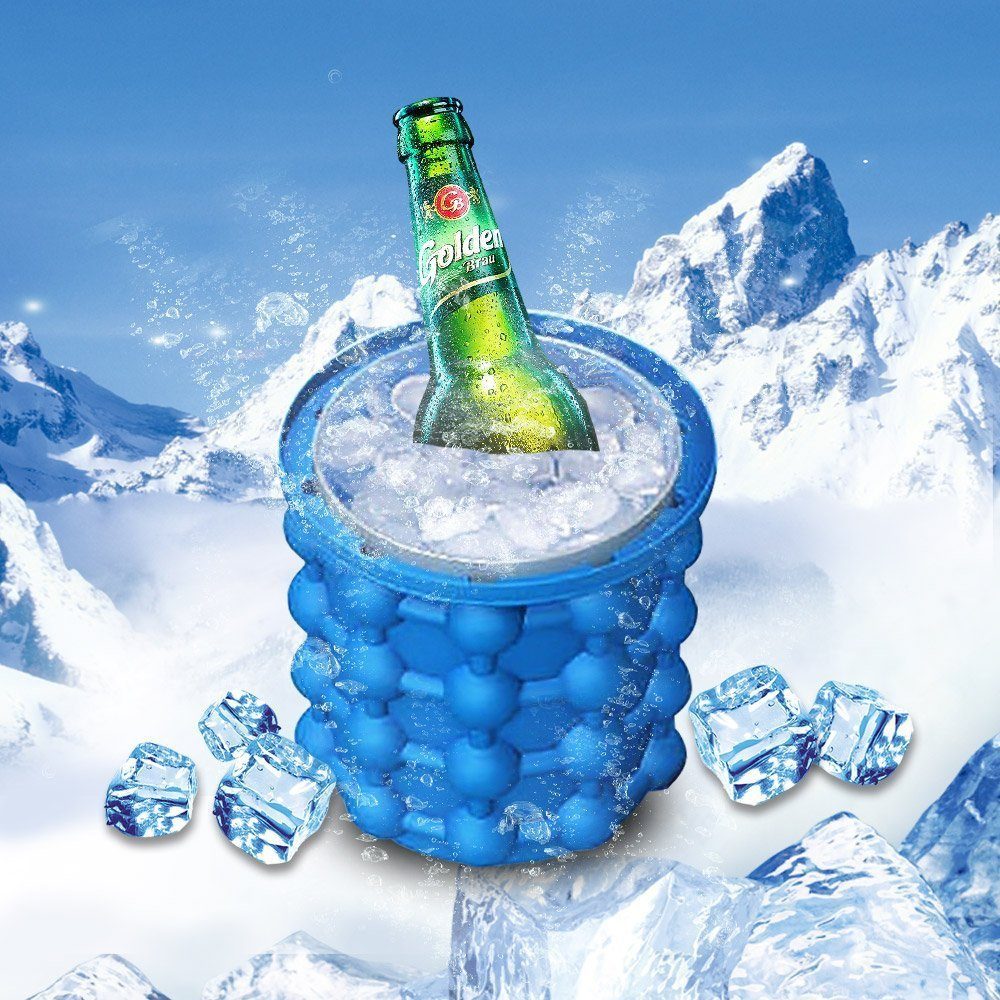 FeelGlad Eiseimer Eismaschine mit Deckel, Silikon-Eiskübel