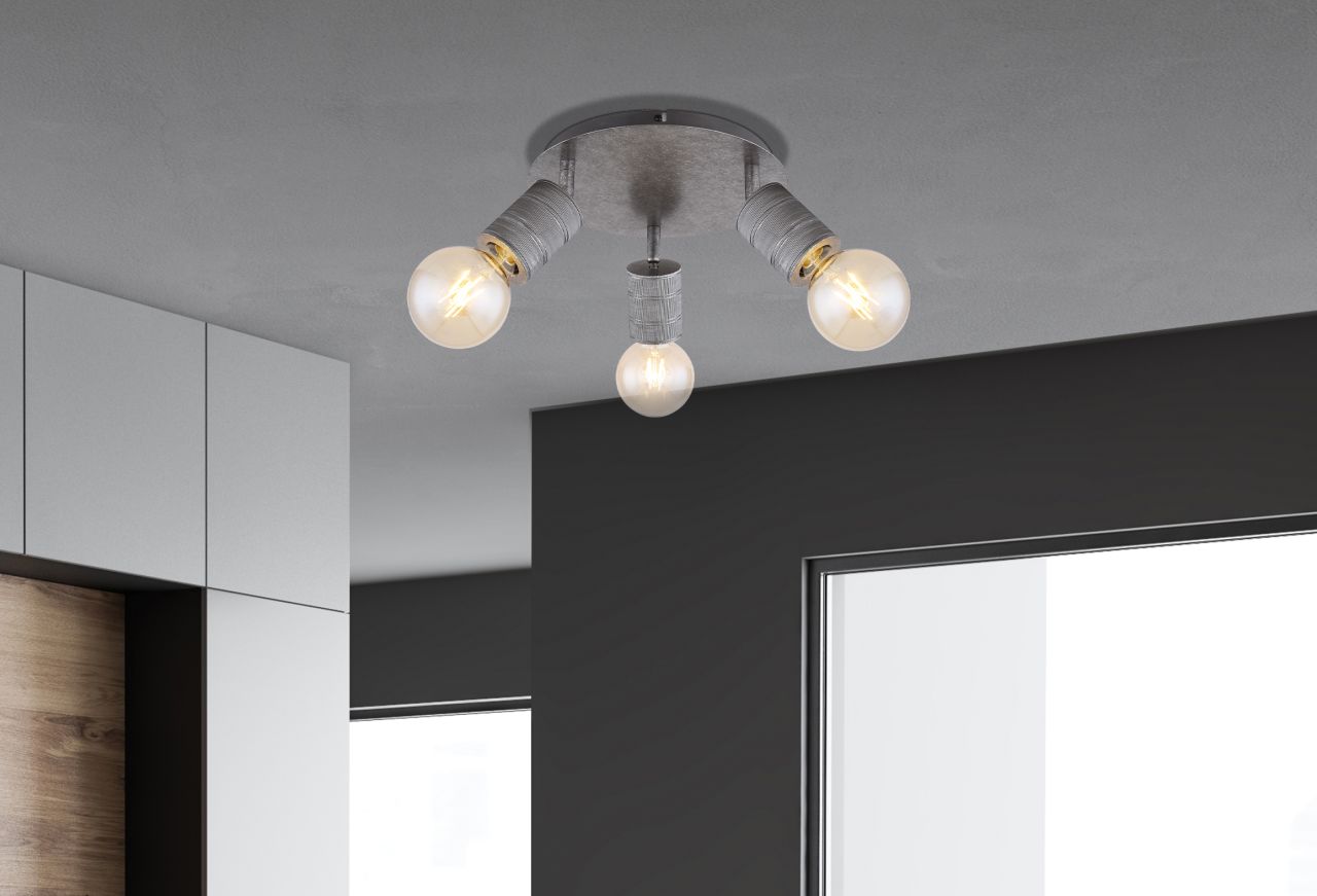 Globo Lighting - FREDDY - Strahler Metall silber, 3x E27