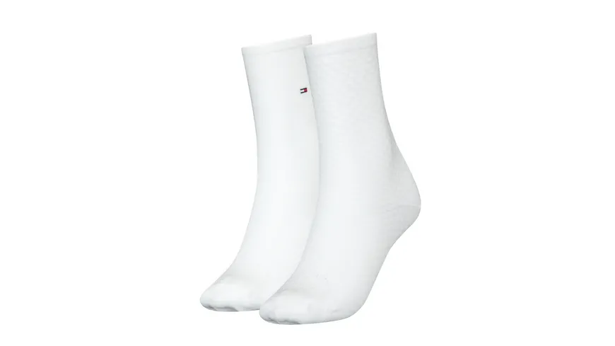 TOMMY HILFIGER Damen Socken CF2Y 2er Pack CF2Y white