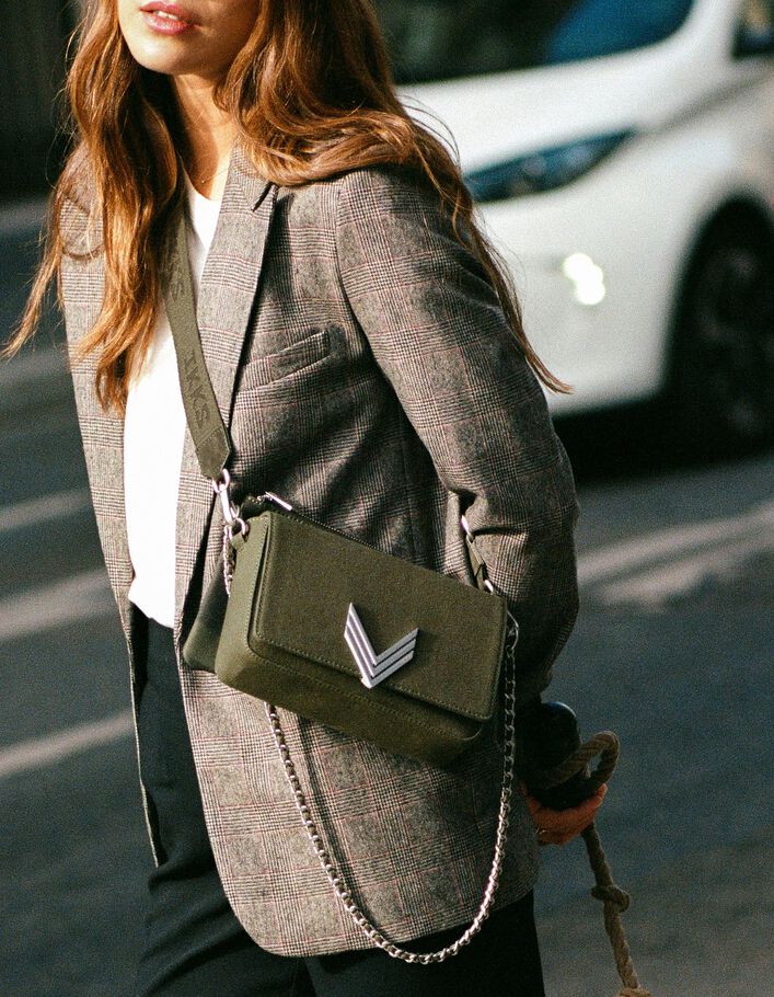 Le sac 111 Lena canevas coton kaki et camouflage femme