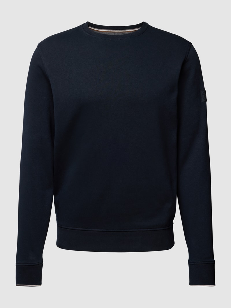 Sweatshirt mit Rundhalsausschnitt in marineblau