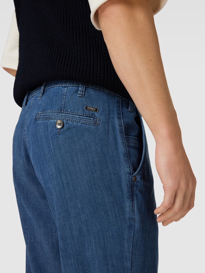 Jeans im 5-Pocket-Design Modell 'John' in blau meliert