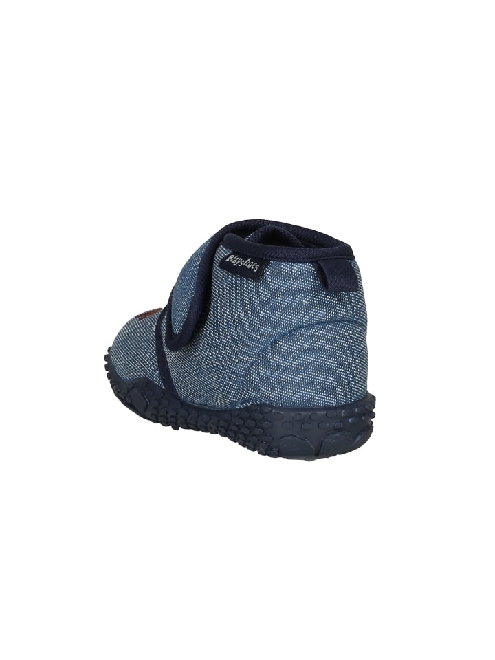 Playshoes Hausschuh Igel in Jeansblau günstig kaufen