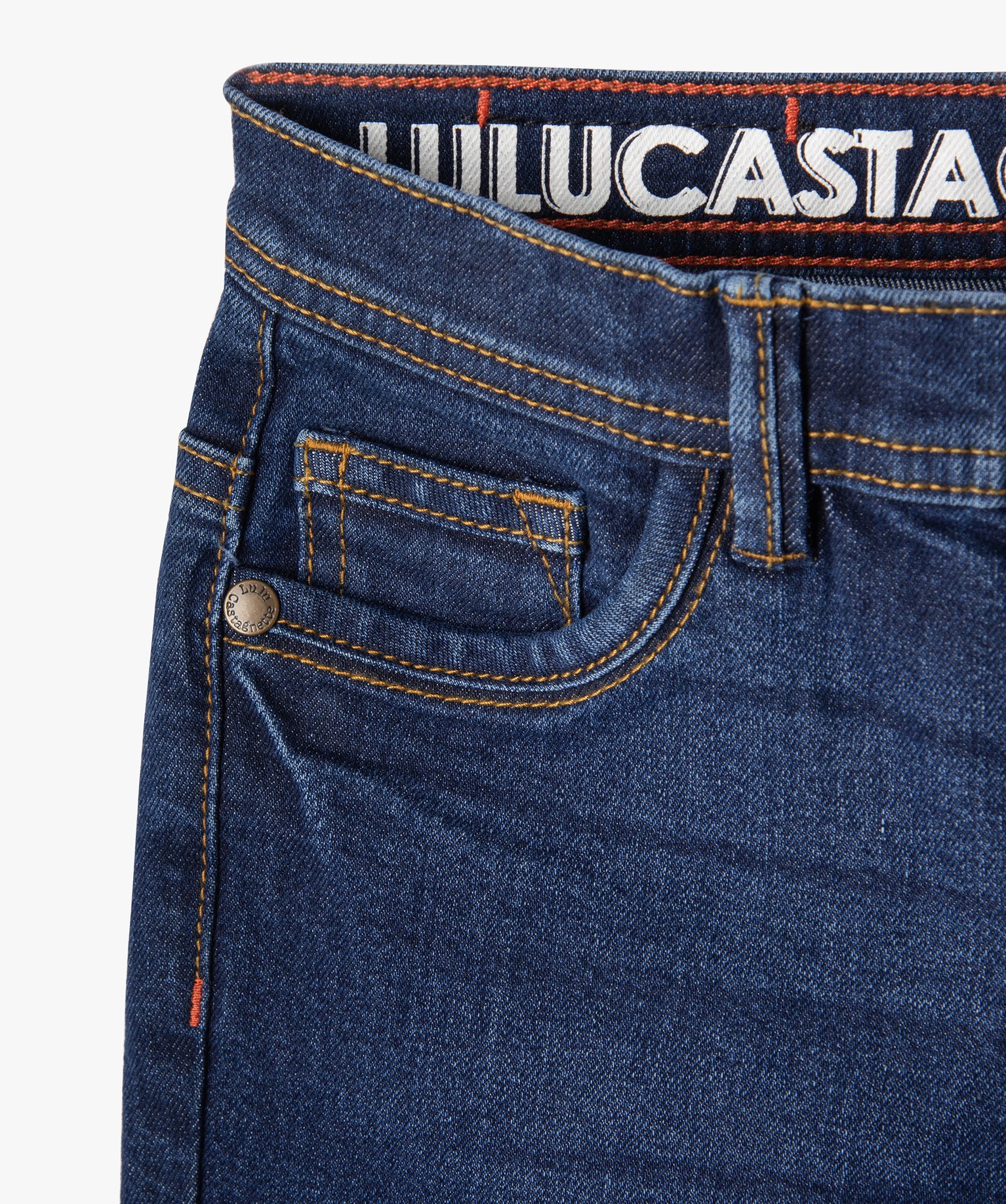 Jean Regular avec revers cousus Garçon - LuluCastagnette bleu | GEMO