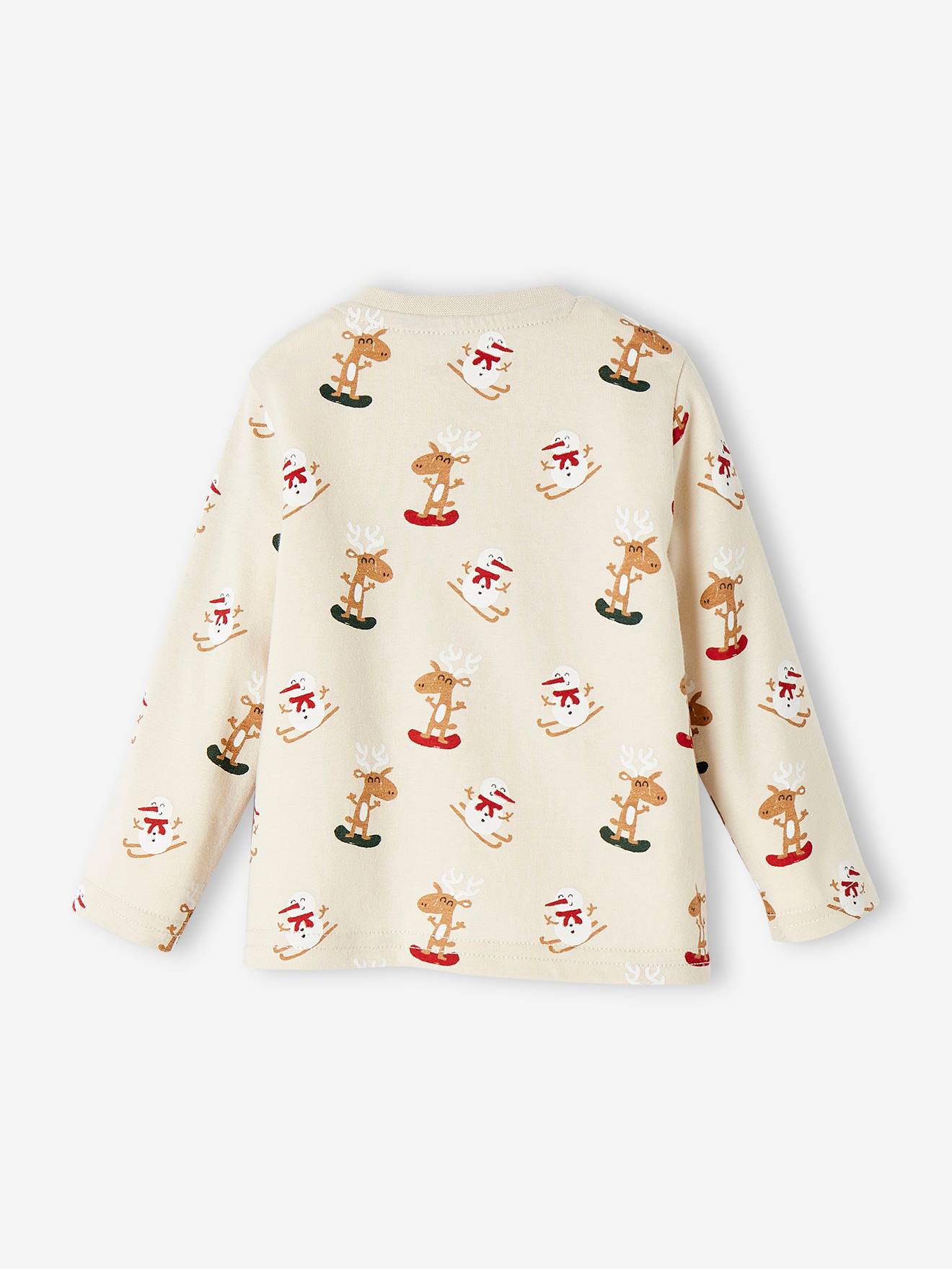 Vertbaudet Baby Weihnachts-Shirt - perlgrau