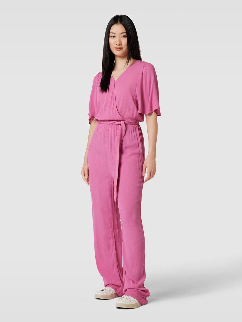 Jumpsuit mit V-Ausschnitt Modell 'Marrakech' in pink