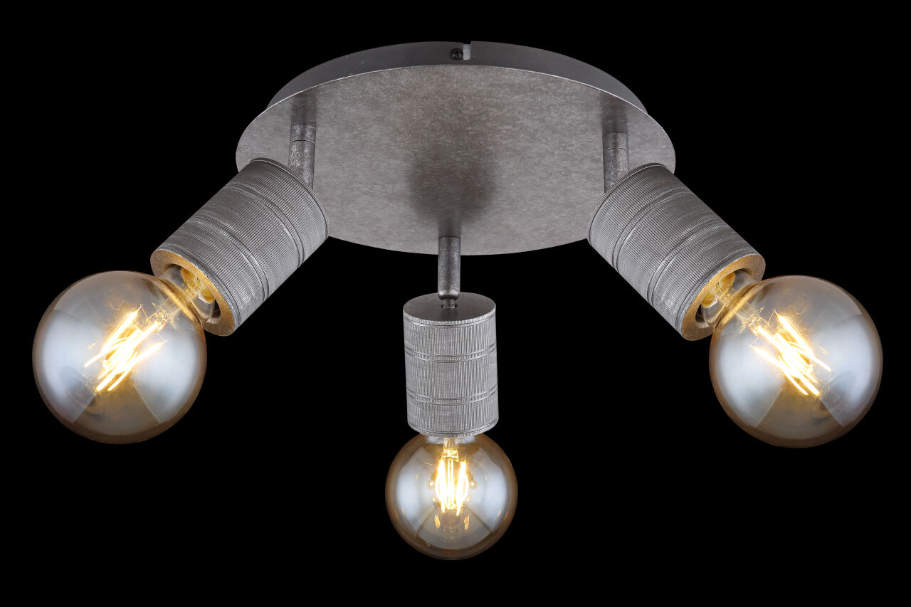 Globo Lighting - FREDDY - Strahler Metall silber, 3x E27