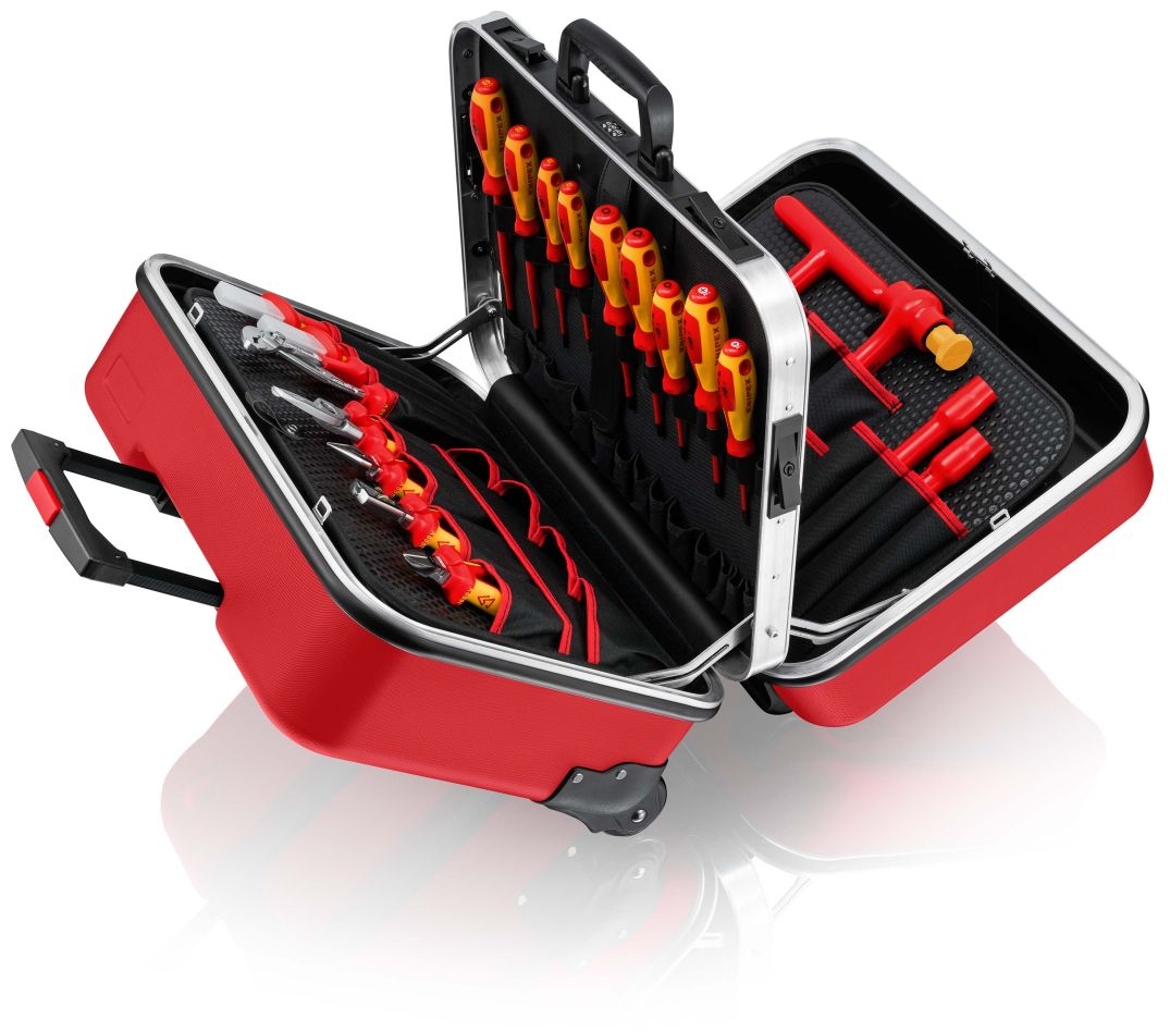 Knipex 98 99 15 Trusa de scule umplută „BIG Twin Move RED” Inginerie electrică, 43 de piese