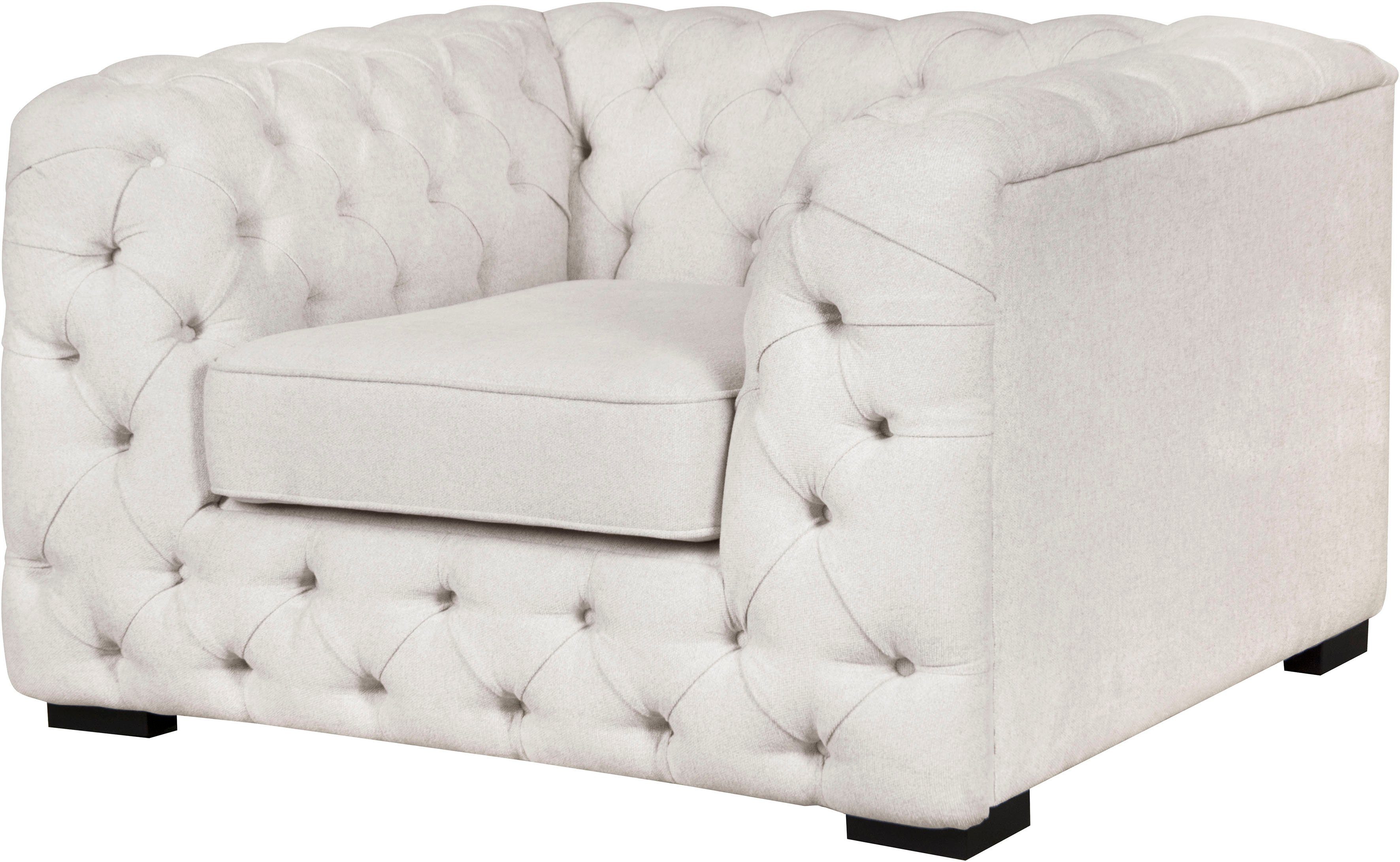 Guido Maria Kretschmer Home&Living Chesterfield-Sessel Kalina, mit klassischer Chesterfield-Knopfheftung