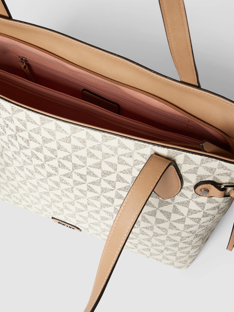 Shopper mit Allover-Muster in ecru