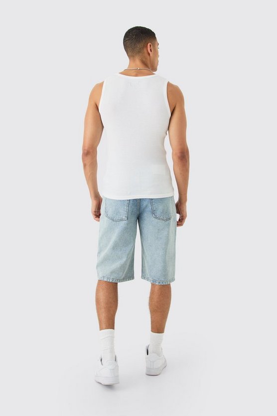 Geripptes Slim-Fit Tanktop