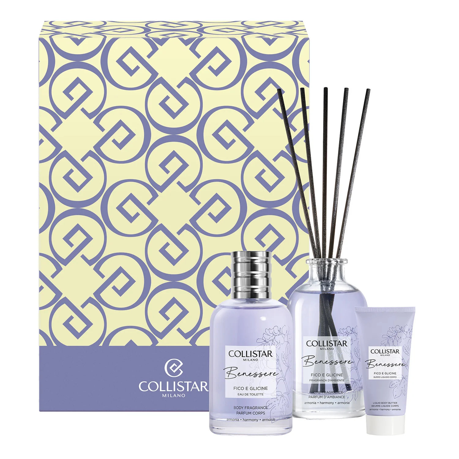 Poklon set za dobrobit Fig and Wisteria - Poklon set za tijelo, Toaletna voda, Poklon set za ženske parfeme
