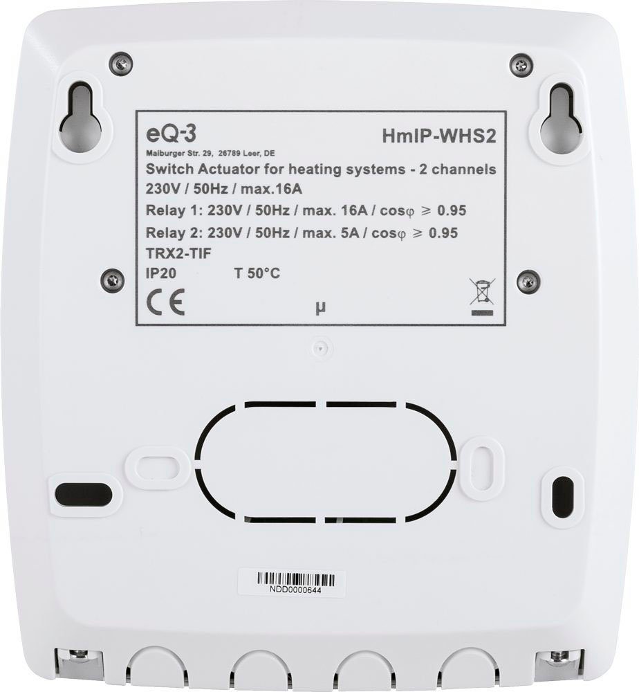 Homematic IP Schaltaktor für Heizungsanlagen – 2-fach (150842A0) Smart-Home-Steuerelement
