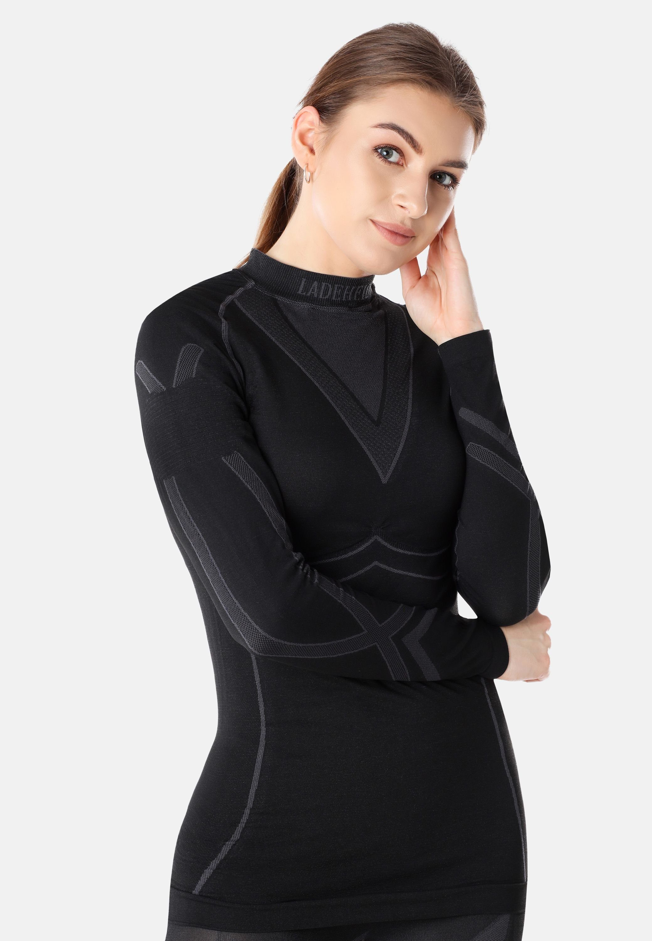 Ladeheid Funktionsunterhemd Damen Funktionsunterwäsche langarm Shirt Thermoaktiv LAGI004