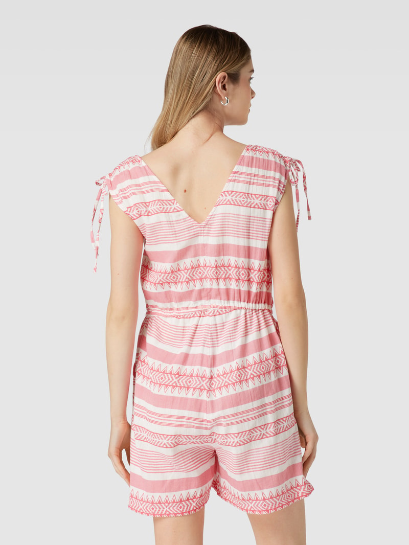 Playsuit aus Baumwolle mit Allover-Muster Modell 'NORA' in pink