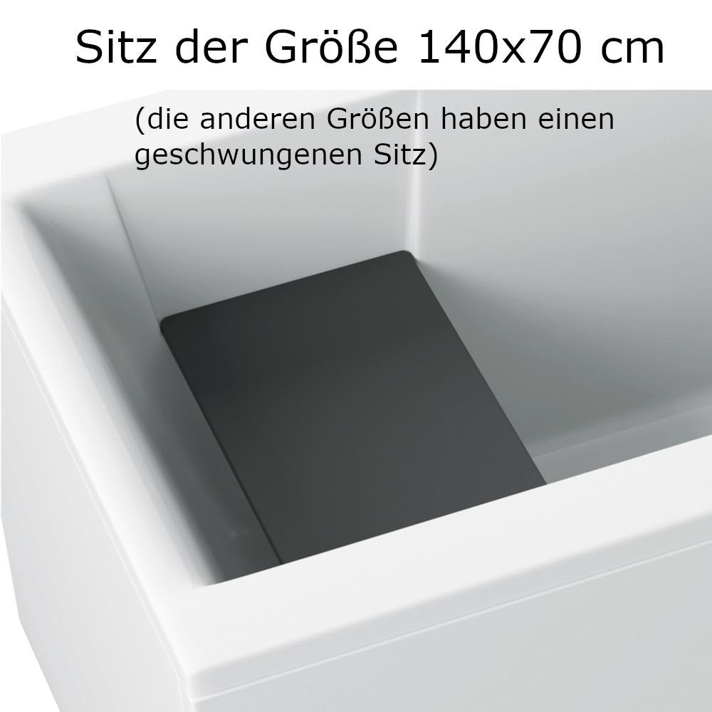 Dusche-24 Badewanne Badewanne mit Tür 140x70, 150x75, 160x75, 170x75 und 180x80 cm PAVO