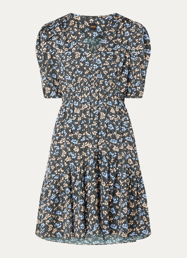 Rochie mini Hugo Boss Dizziano cu imprimeu floral