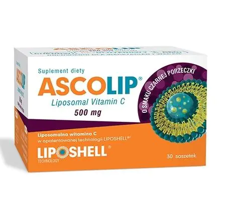 Ascolio liposomalni vitamin C 500 mg, oralni gel, okus crne ribizle