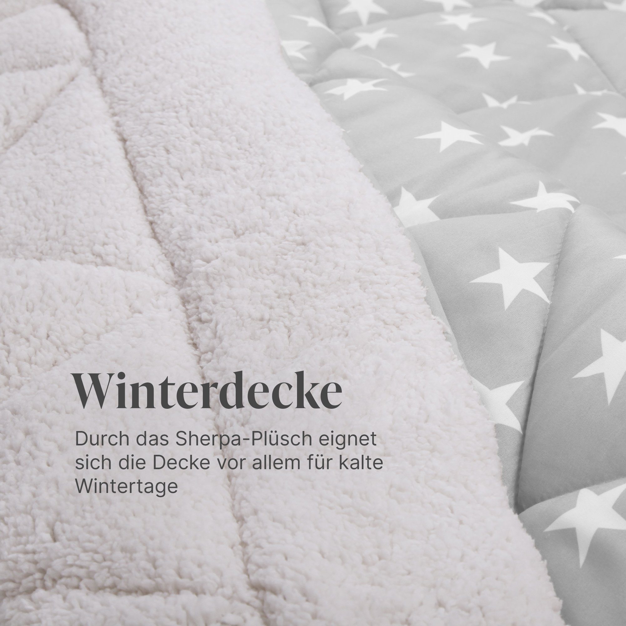 Microfaserbettdecke, Wende Steppdecke, Bestlivings, Füllung: Polyester, Bezug: Mikrofaser/Sherpa-Fleece, Wende Bettdecke 135x200cm - Steppbett Sherpa-Fleece Flauschig