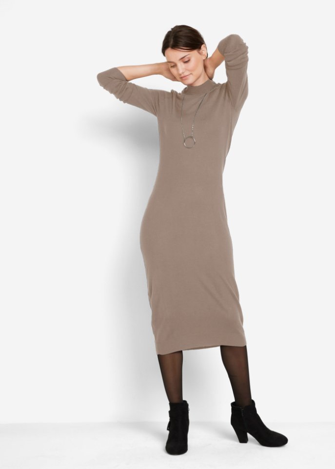 Strickkleid mit Stehkragen