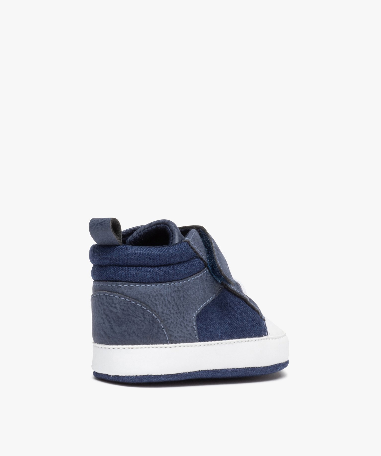 Chaussons de naissance bébé Garçon en toile faon denim marine | GEMO
