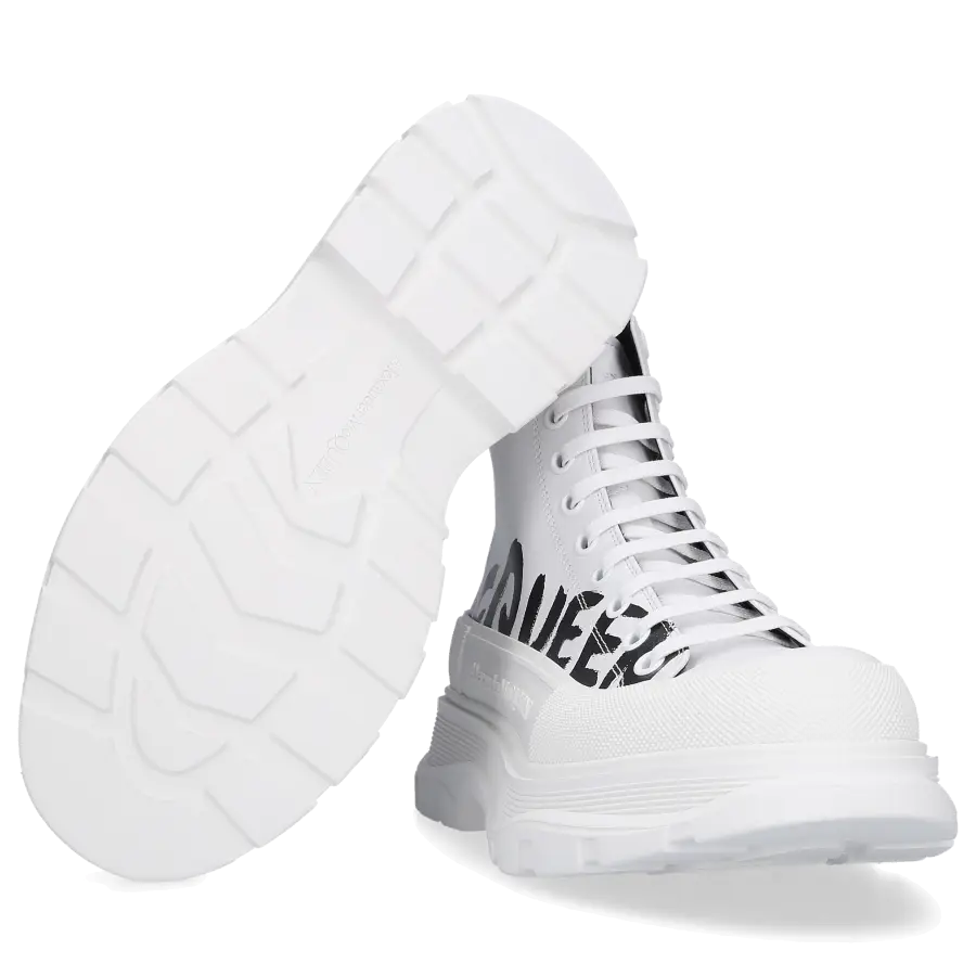 Alexander McQueen - Stiefeletten JOEY Nappaleder - weiß